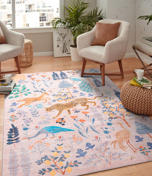 Jungle Animal Green Rugs