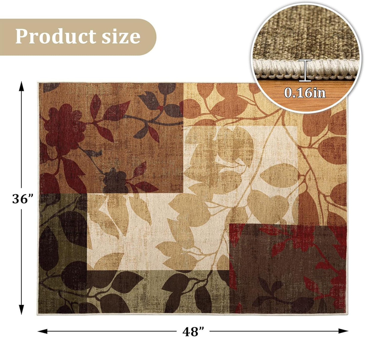 Office Chair Mat Red Leaf